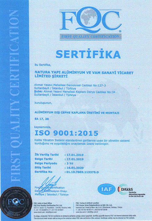 ISO 9001 Belgesi